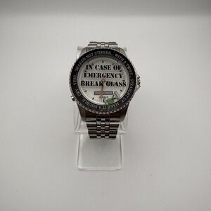 Vintage Joe Boxer In Case Of‎ Emergency Break Glass Watch Martini Timex Indiglo